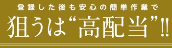 ナビゲーター_狙うは高配当